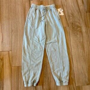Ultra Flirt Barrel Jogger Sweatpants Womens XS Light Blue Drawstring